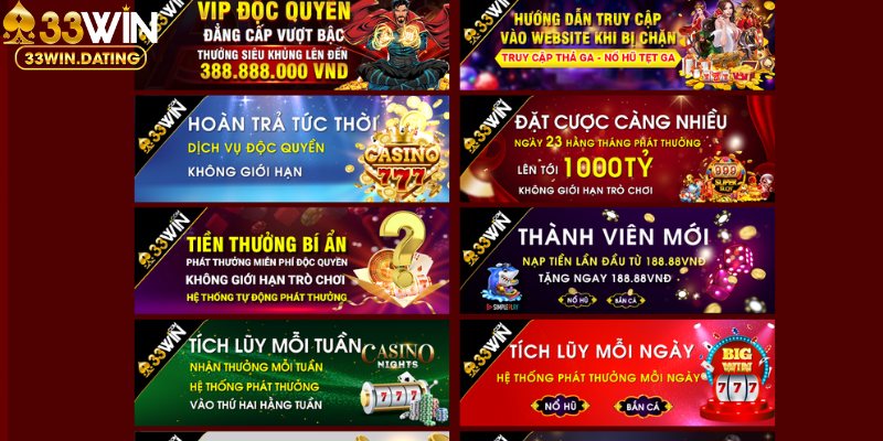 Khuyến mãi 33Win độc quyền dành riêng cho VIP